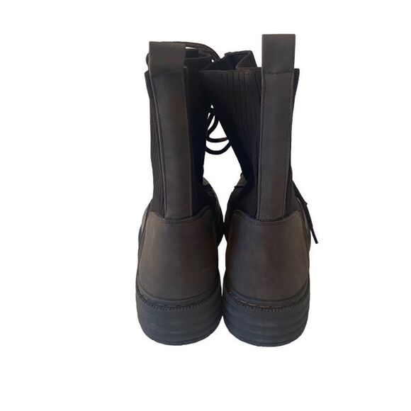 Wanted Ryder Brown Lace Up Combat Boots w/ Knit Detail in Ladies 5.5M - Picture 4 of 6